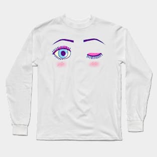 Pastel Goth Retro Make Up Soft Grunge Shirt Long Sleeve T-Shirt